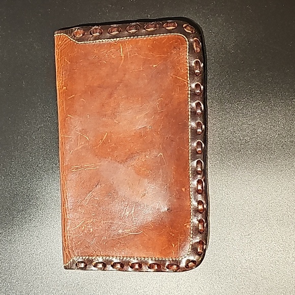 Vintage leather envelope purse - Picture 3 of 5